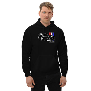 3rd Gen Camaro Hoodie Sweatshirt modeled in black